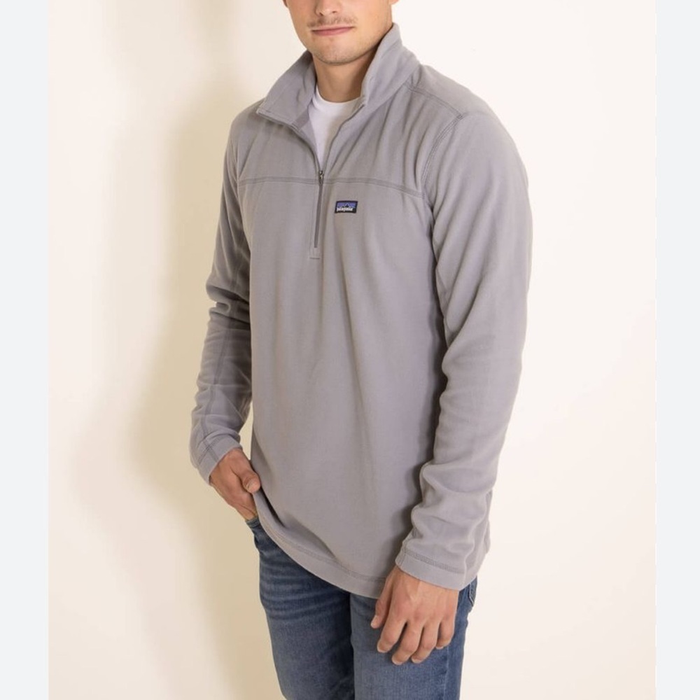 Patagonia Micro D 1/4 Zip Fleece Pullover Mens M Feather Grey 26176 Unisex